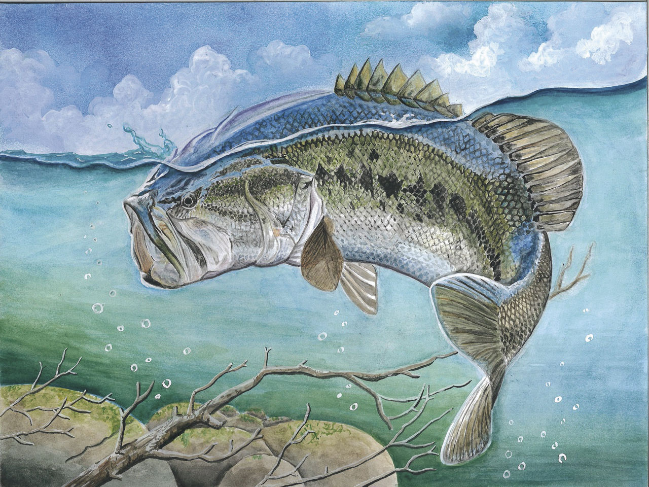 Get Outside fish art